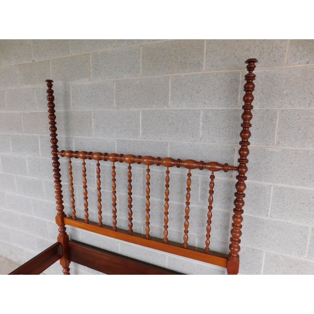 Antique Jenny Lind Style Spindle Tall Poster Cherry Full Size Bed For Sale - Image 10 of 14