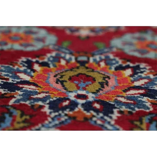 1970s Old Persian Kashan Area Rug 9’11” X 15’0″ For Sale - Image 9 of 13
