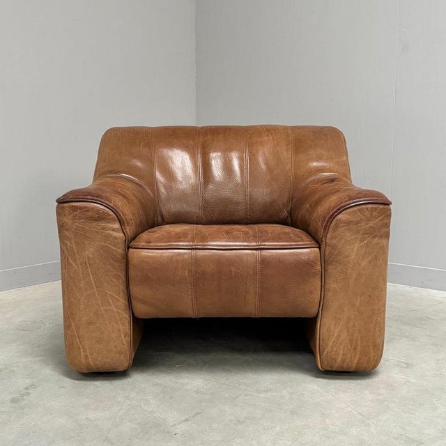 Vintage De Sede lounge chair, model DS 44. Switzerland 1970s. Brown, thick neck leather upholstery. Chair is in very good...