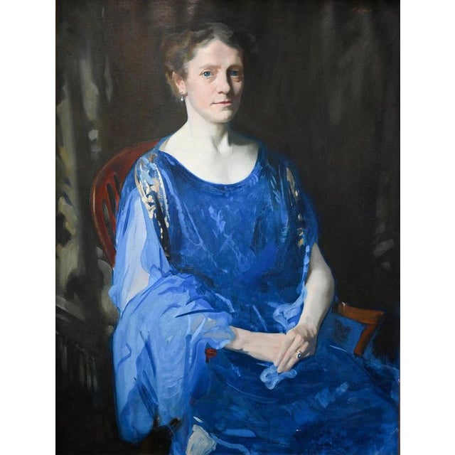Archibald George Barnes, Portrait of Louisa E. Boycott-Grazebrook, Early 20th Century, Oil Painting on Canvas For Sale - Image 3 of 8