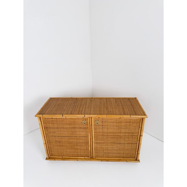 Mid-Century Italian Bamboo, Rattan and Cane Sideboard by Dal Vera, Italy, 1970s For Sale - Image 9 of 18