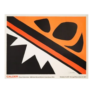 2000 Original American Exhibition Poster - La Grenouille Et La Scie (Reissue), Alexander Calder