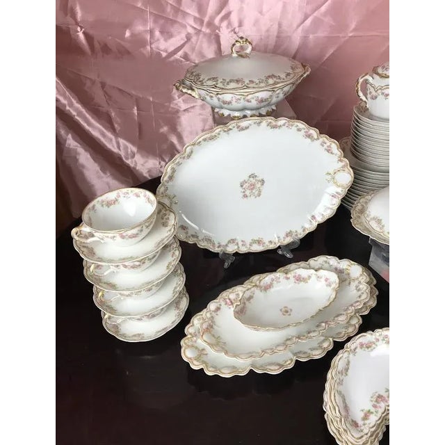 Antique Haviland Limoges Delicate Pink Floral With Golden