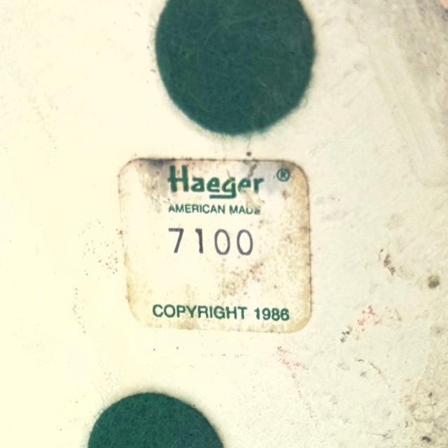 1980s Extra Large Matte Blush Vase With Relief Lilly Motif by Haeger, No 7100. Made in Usa For Sale - Image 10 of 10