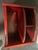 Mid-Century Modern Vintage Cherry Wood Lazy Susan Napkin & Condiment Holder With Heart Cutouts For Sale - Image 3 of 7