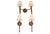 Set of three wall lights dating to the 1950s: two single-arm sconces and one double-arm sconce, providing four lights in...