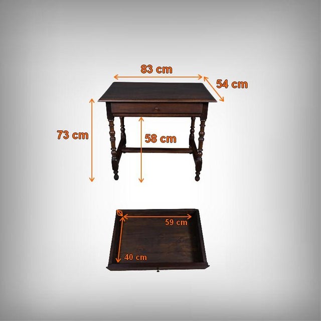 Small 19th Century Louis XIV Oak Desk For Sale - Image 15 of 16