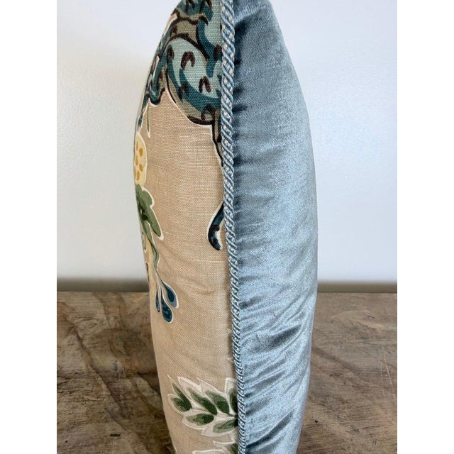 Designer Linen Throw Pillow in Exotic “Braganza” Jungle Print With Leopard Motif For Sale - Image 11 of 12