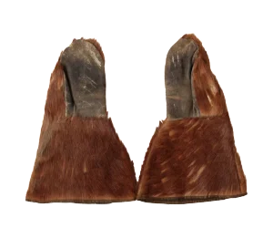 Antique Fur Mitten Gloves - A Pair