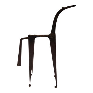 19th Century Brutalist Wrought Iron Horse Figurine For Sale