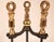 Mid 20th Century Mid Century Modern Black and Gold Iron and Brass Fireplace Tool Set For Sale - Image 5 of 8