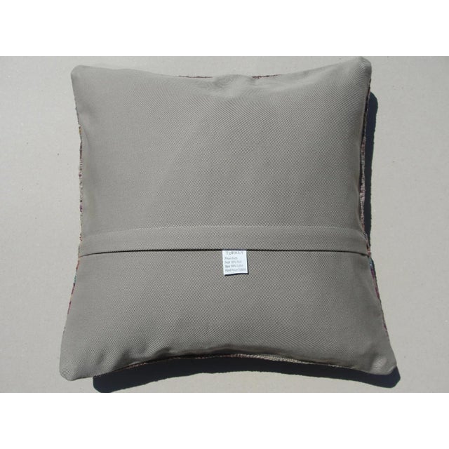 Textile Vintage Kilim Rug Pillow Cover For Sale - Image 7 of 8