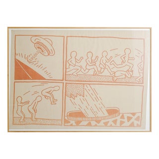 Keith Haring, Figurative Composition, 1981, Print on Paper, Framed For Sale