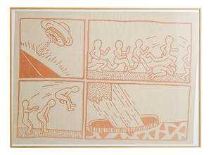 Keith Haring, Figurative Composition, 1981, Print on Paper, Framed