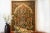 Mughal influence antique wall art with silk on cotton embroidery. This antique 19th century framed fabric features a...