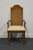 Mediterranean Singer Furniture Solid Pecan Italian Mediterranean Style Cane Back Dining Arm Chair For Sale - Image 3 of 11