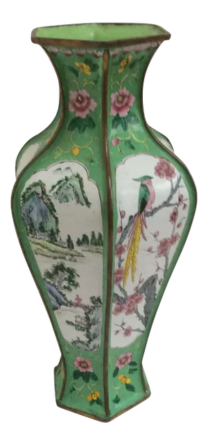 Decorative Chinese Canton Enamel Vase