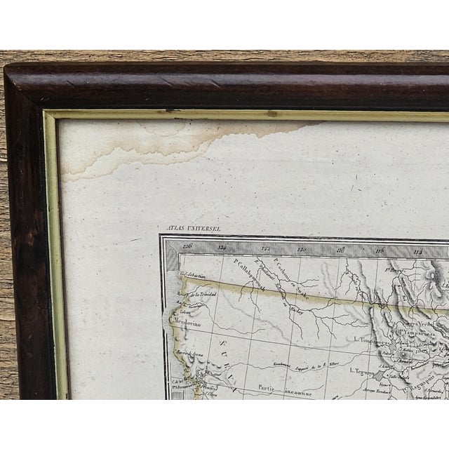 Antique 1825 Brué Map of Mexico & California — Framed French Engraving, 27.5" × 21.5" For Sale In Los Angeles - Image 6 of 17
