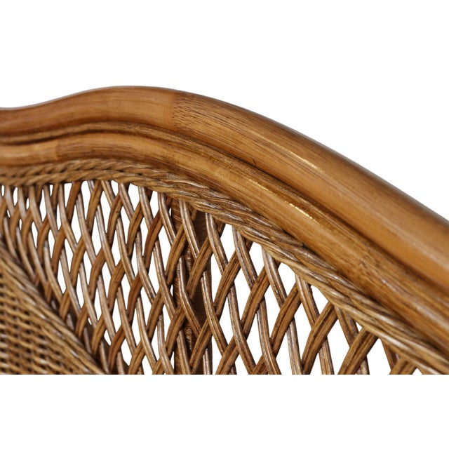 Shabby Chic Wicker Rattan Twin Headboards, a Pair For Sale - Image 3 of 6