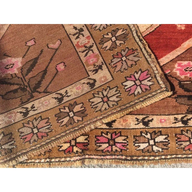 Vintage Hand Knotted Turkish Area Rug - 84" X 142" For Sale - Image 10 of 11