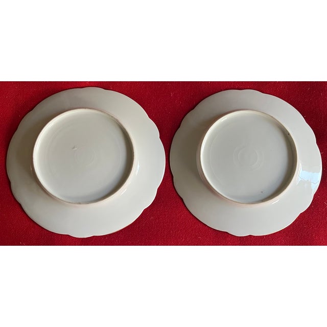 Blue Antique Late 19th Century French Limoges Porcelain Plates With Hand Painted Fish - A Pair For Sale - Image 8 of 9