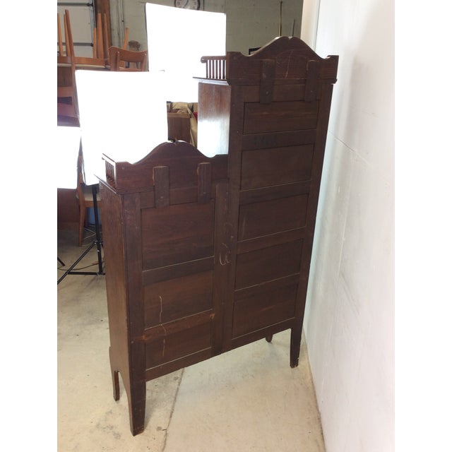 Antique Oak Side by Side With Bookcase and Drop Front Writing Desk For Sale - Image 10 of 12