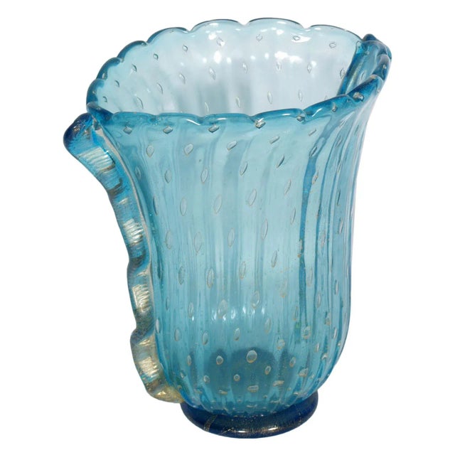 Art Deco Murano Glass Vase Signed from Fratelli Toso, 1950s For Sale - Image 6 of 6