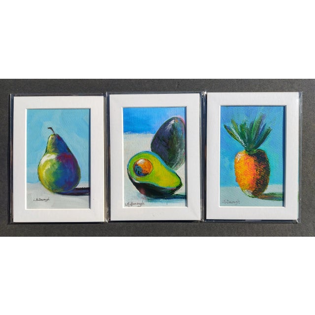 "Kitchen Trio" is a collection of three, small, original, acrylic paintings on Fabriano Italian watercolor paper by Linda...