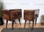 Gold Mid-Century Art Deco Italian Nightstands in Walnut and Glass Top, 1950s, Set of 2 For Sale - Image 8 of 10