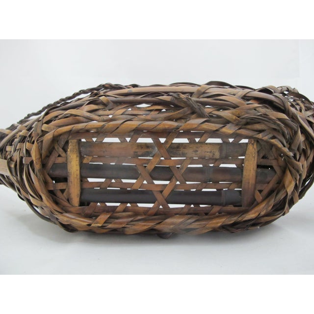 Japanese Japanese Ikebana Funagata Boat Shaped Flower Arranging Basket For Sale - Image 3 of 11