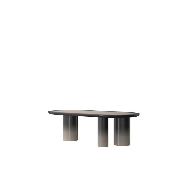 Contemporary Zeus Gradient Oval Dining Table with Lacquer Finish by Ultramobili For Sale - Image 3 of 13