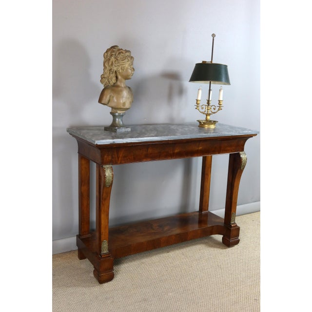 Brown Antique Restoration Walnut Console Table For Sale - Image 8 of 11