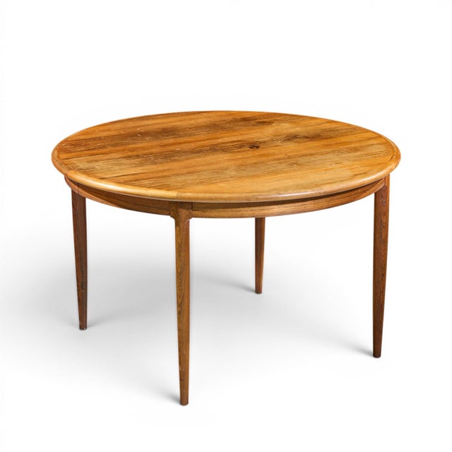 Jl Moller Mid Century Danish Rosewood Expanding Dining Table With 2 Leaves For Sale - Image 12 of 14