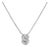 10K White Gold Diamond Accent "S" Initial Bubble Pendant Necklace For Sale