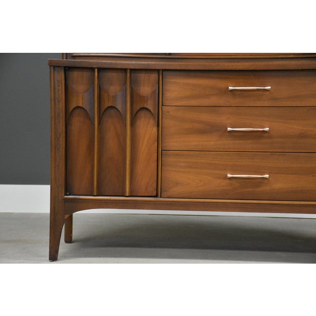 1960s Kent Coffey Perspecta Walnut and Rosewood Credenza Hutch For Sale - Image 11 of 13