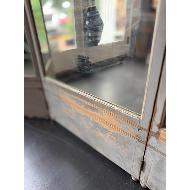 1940s 3 Panel Dressing Mirror With Origin Glass For Sale - Image 5 of 7