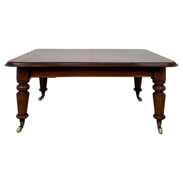 19th Century Victorian English Extending Mahogany Dining Table For Sale - Image 6 of 10