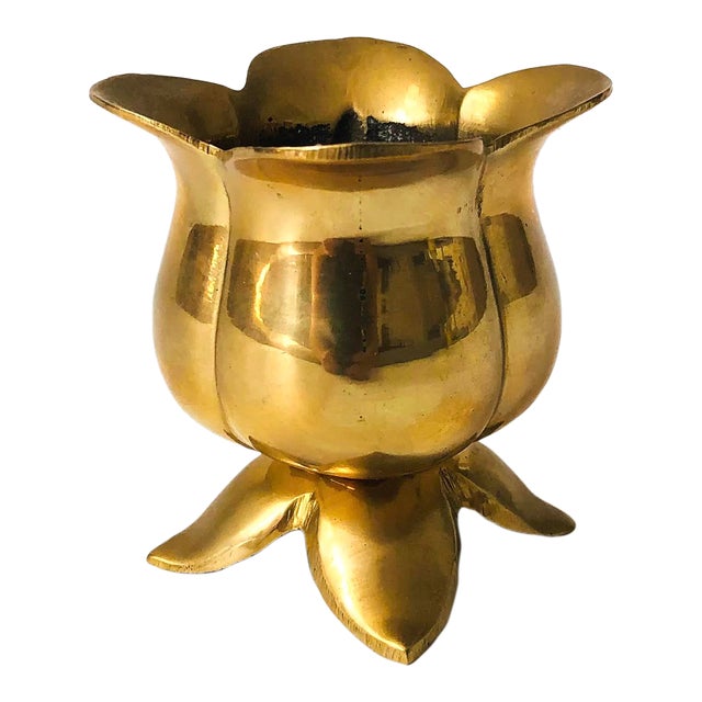 Brass Tulip Candle Holder Chairish