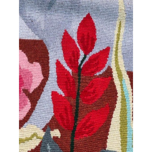 Gold Modern French Aubusson Tapestry by Michèle Ray Vif Dargent, 1950s For Sale - Image 8 of 18