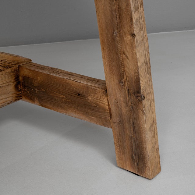 19th Century Poland Traditional Tan Wood Dining Table For Sale - Image 9 of 11