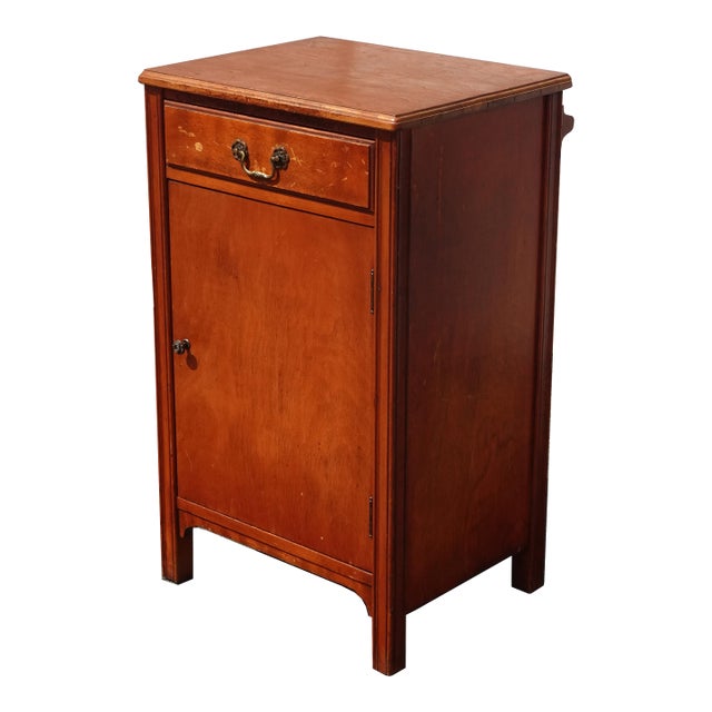 Antique Stickley Bros. Small Display Smokers Cabinet W Towel Rack & One Drawer Lh9 For Sale