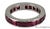 Metal Stunning Platinum (950) Engraved Natural Ruby: Ring Band, Size 5.5 For Sale - Image 7 of 8