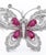 Diamond and Ruby Butterfly Pin For Sale - Image 4 of 6