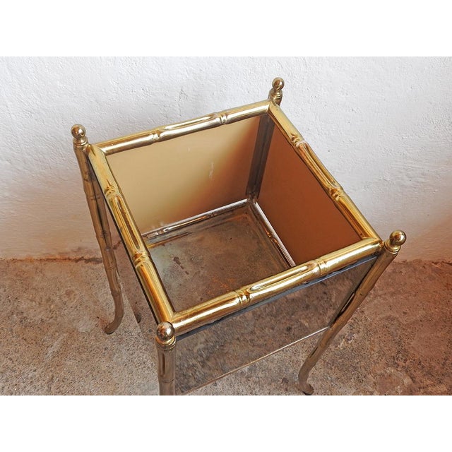 Mid-Century Modern Macetero Faux Bamboo in the style of Maison Baguès, 1980s For Sale - Image 3 of 8