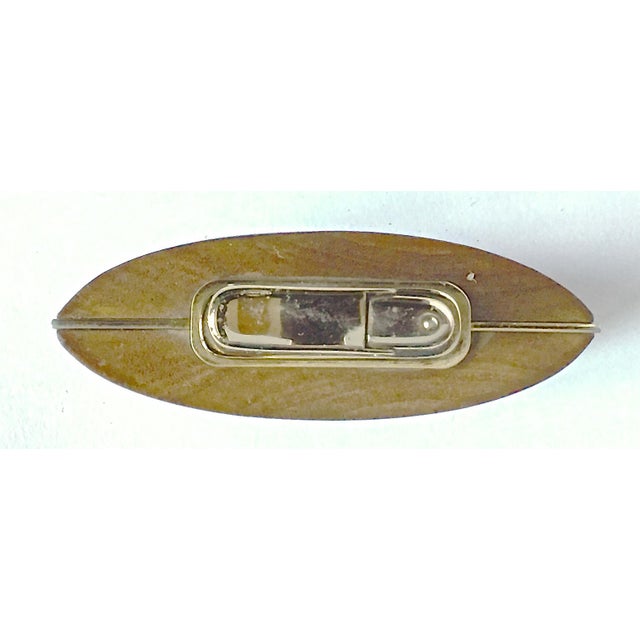 Mid-Century Modern Wood & Brass Cigarette Lighter For Sale In Atlanta - Image 6 of 7