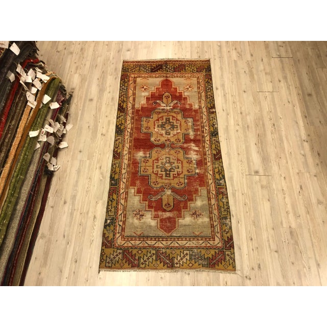 Tribal Anatolian Vintage Distressed Rug - 2′10″ × 6′1″ For Sale - Image 11 of 11