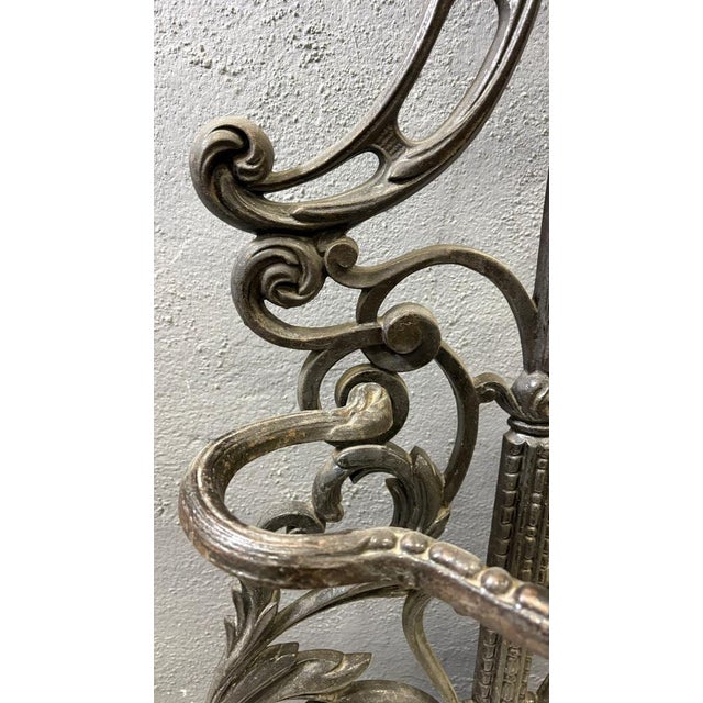 Antique Victorian Ornate Cast Iron Hall Stand with Marble Base, 19th Century For Sale - Image 16 of 18