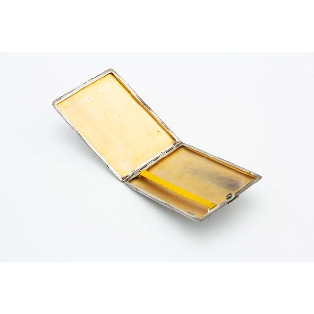 Rectangular Silver Cigarette Case For Sale - Image 3 of 4