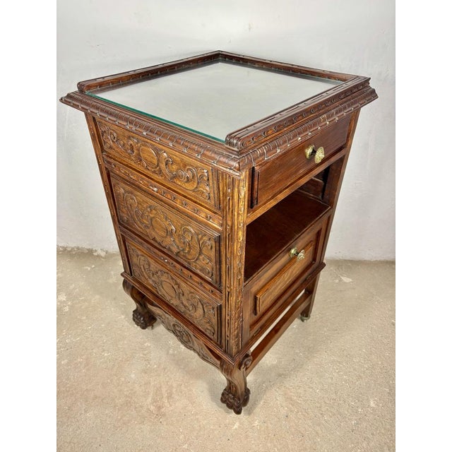 Victorian Carved Oak Serving Cabinet, 1920s For Sale - Image 4 of 14
