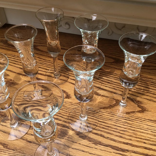 Holmegaard Aperitif Cordial Glasses Hand Blown-Set of 8 For Sale - Image 12 of 13